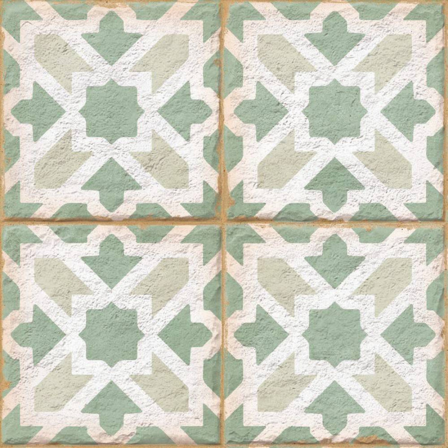 Керамогранит 20x20 8мм Pattern ENPTR6009MT2020 Morocco Mint матовая многоцветный Ennface