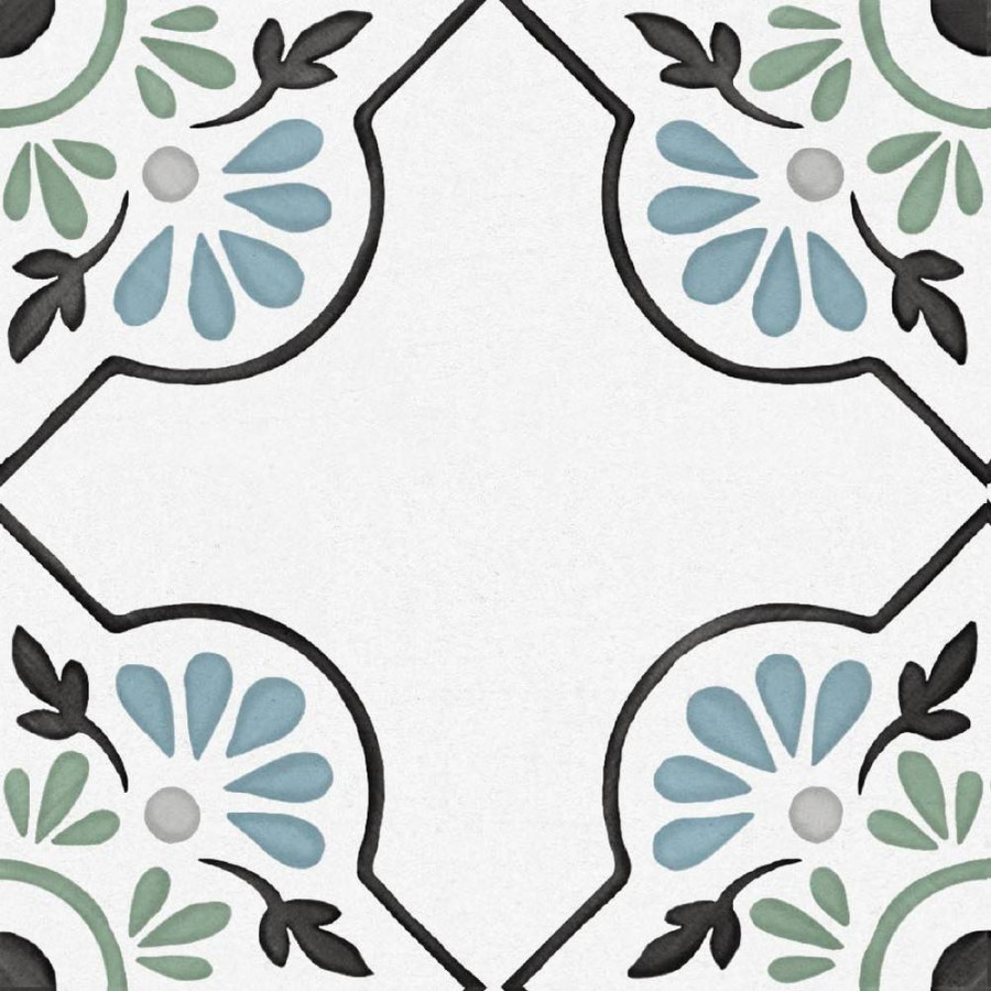 Керамогранит 20x20 8мм Pattern ENPTR6026MT2020 Ponza Petals матовая многоцветный Ennface