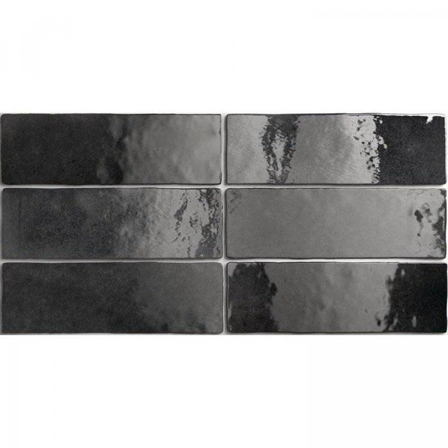 Керамическая плитка 20x7 9мм Artisan 24472 Graphite глянцевая черный Equipe