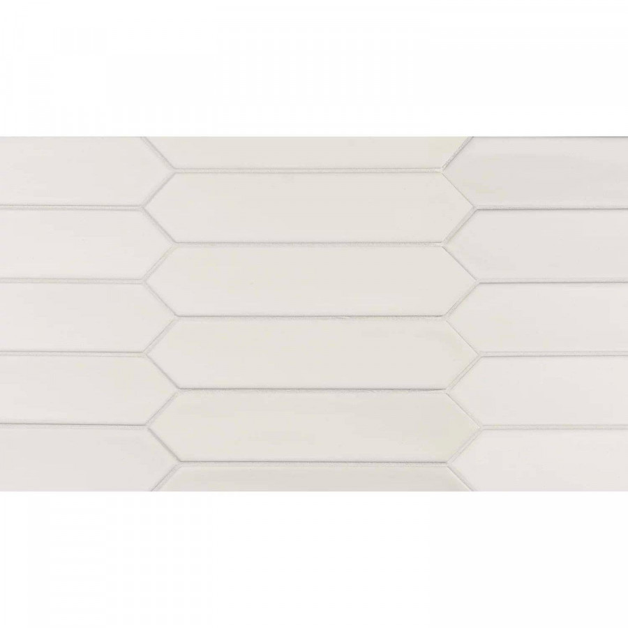 Керамическая плитка 25x5 9мм Lanse 27481 White матовая белый Equipe