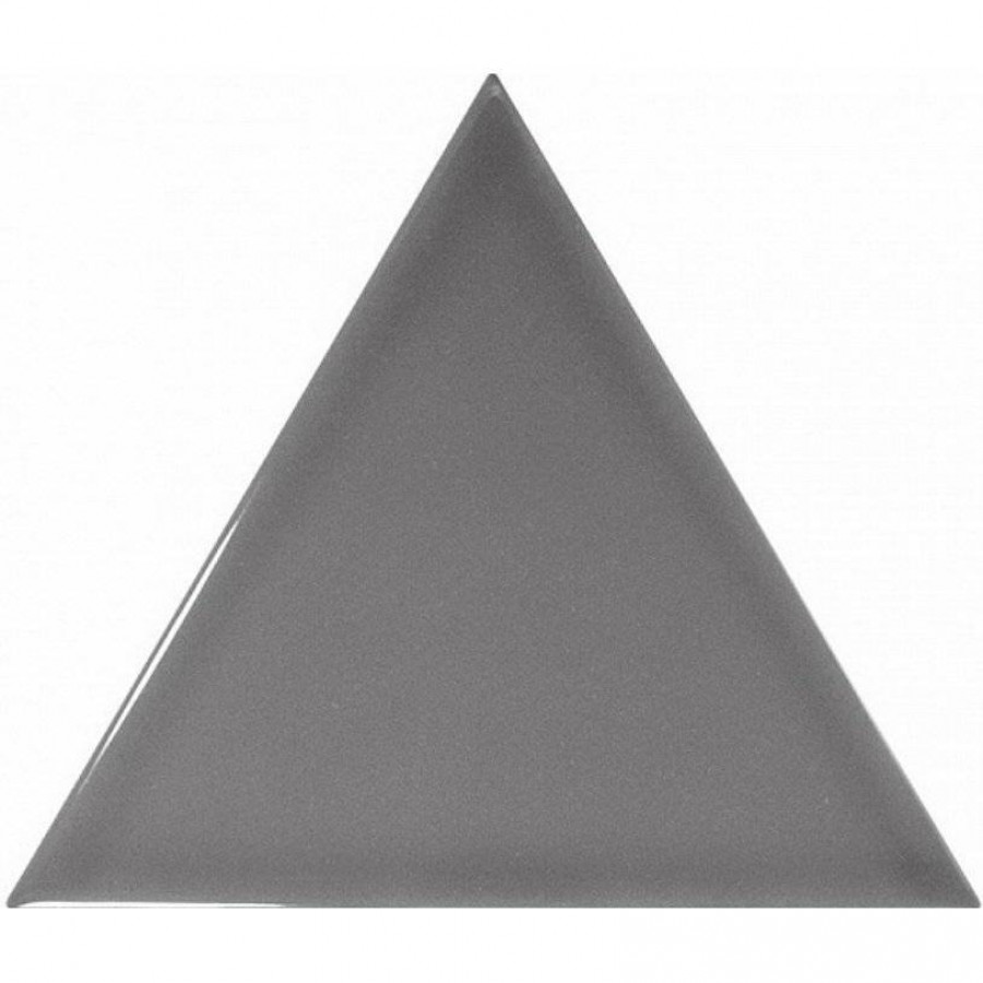 Керамическая плитка 12x11 9мм Scale 23817 Triangolo Dark Grey глянцевая серый Equipe
