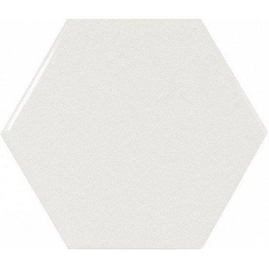 Керамическая плитка 12x11 9мм Scale 21911 Hexagon White глянцевая белый Equipe