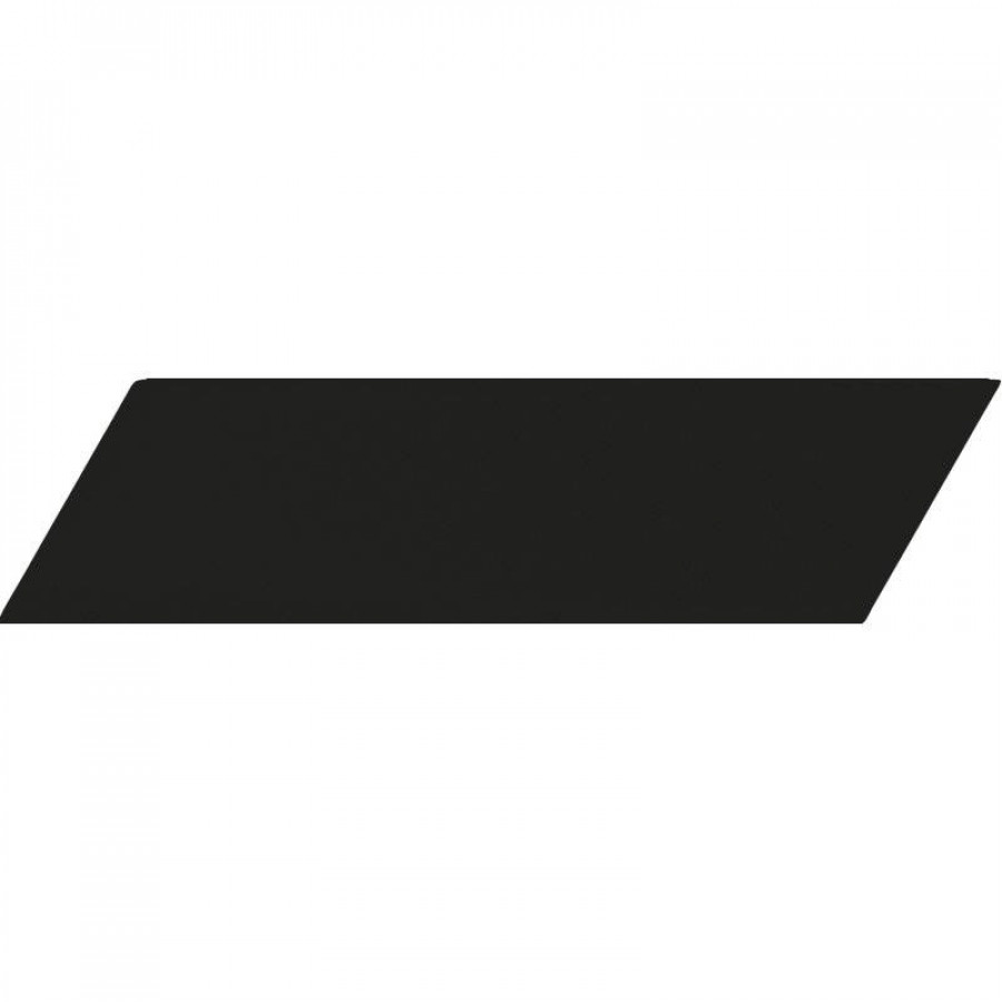 Керамогранит 19x5 9мм Chevron Wall 23356 Black Left глянцевая черный Equipe