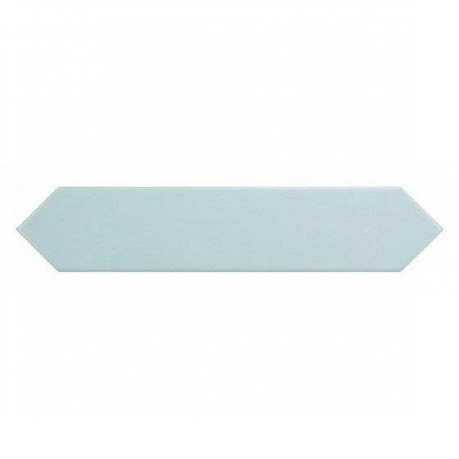 Керамическая плитка 25x5 9мм Arrow 25832 Caribbean Blue глянцевая голубой Equipe