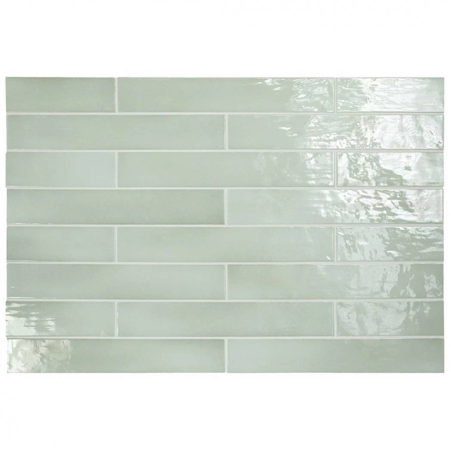 Керамическая плитка 40x7 9мм Manacor 26922 Mint глянцевая зеленый Equipe