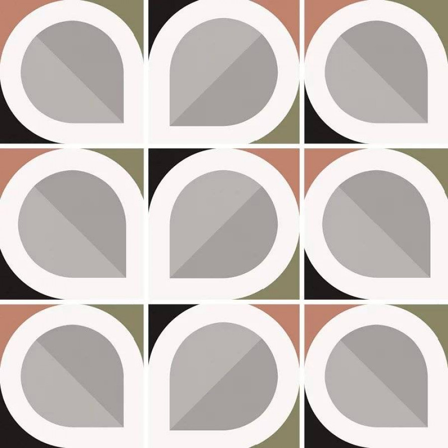 Керамогранит 20x20 9мм Bauhome 27692 Blatt Cold матовая серый Equipe