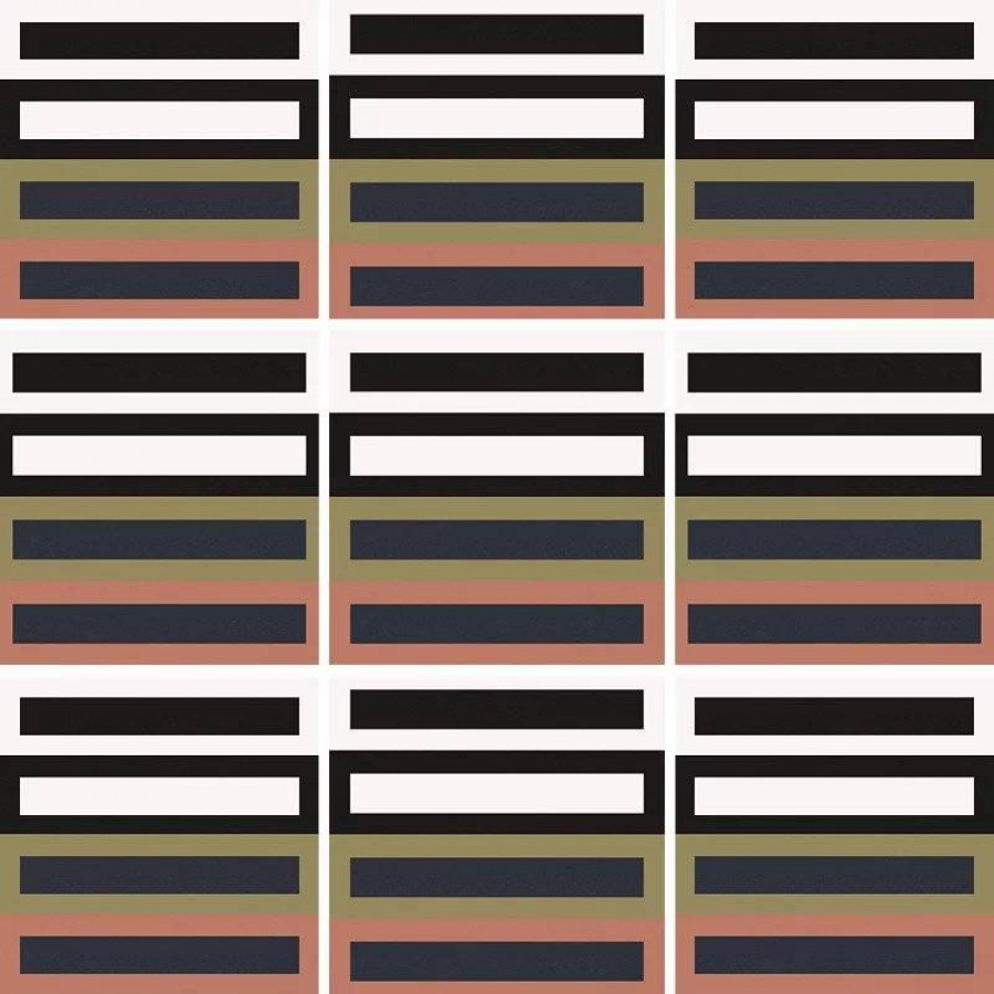 Керамогранит 20x20 9мм Bauhome 27690 Domino Cold матовая черный Equipe