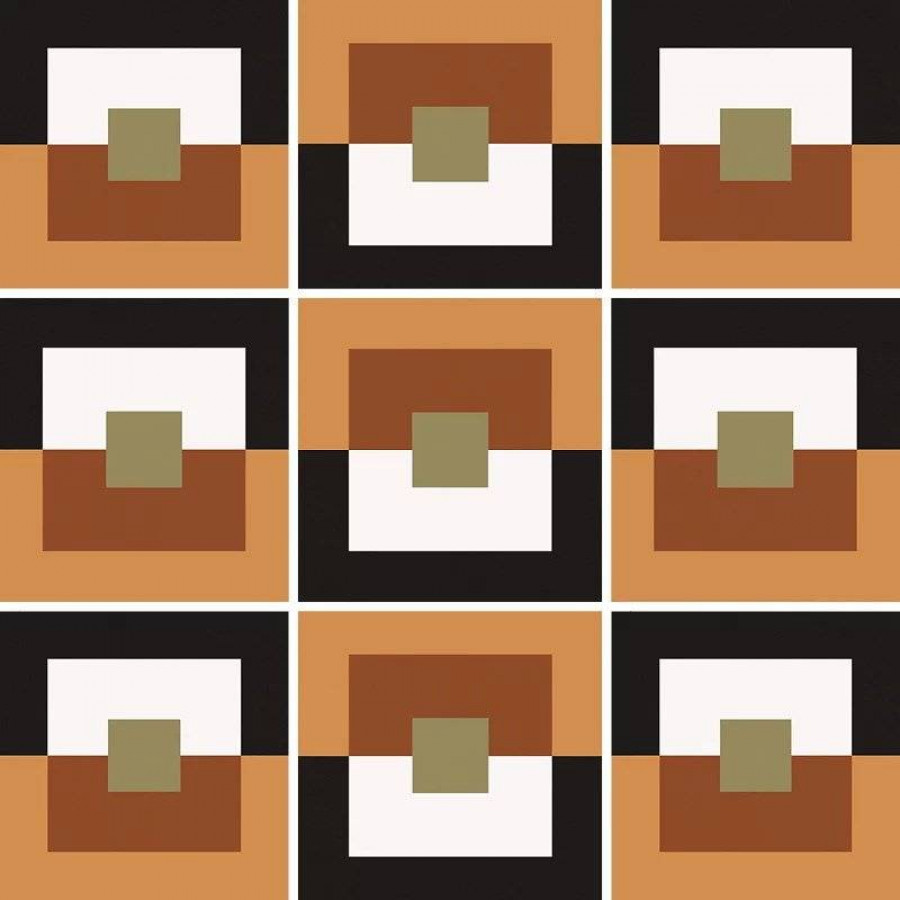 Керамогранит 20x20 9мм Bauhome 27699 Punkt Warm матовая оранжевый Equipe