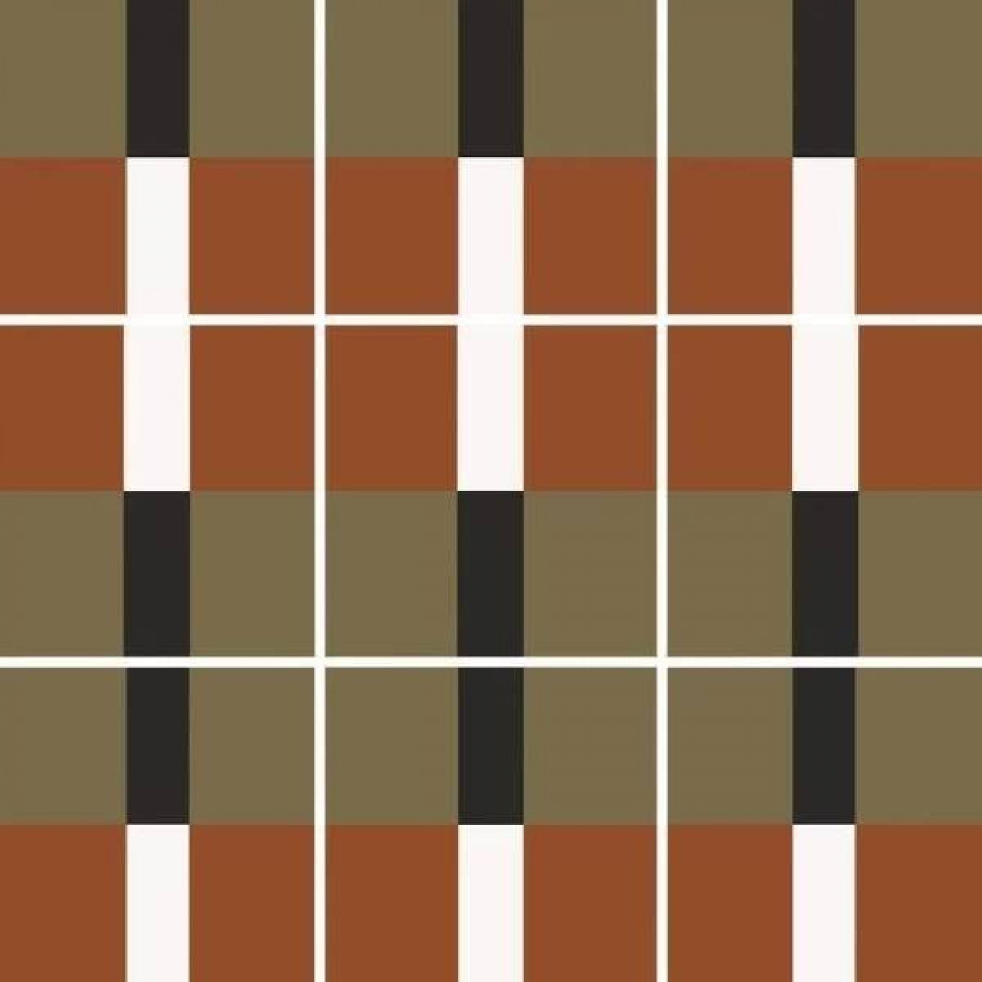 Керамогранит 20x20 9мм Bauhome 27687 Band Warm матовая коричневый Equipe