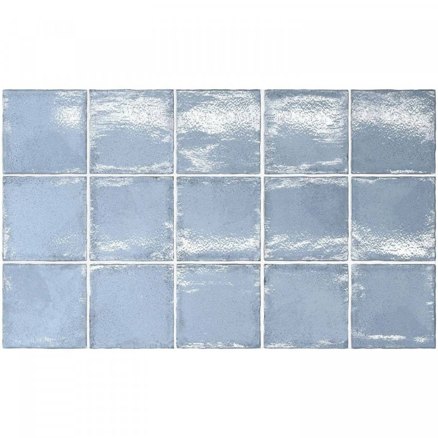 Керамическая плитка 10x10 9мм Altea 27598 Ash Blue глянцевая синий Equipe
