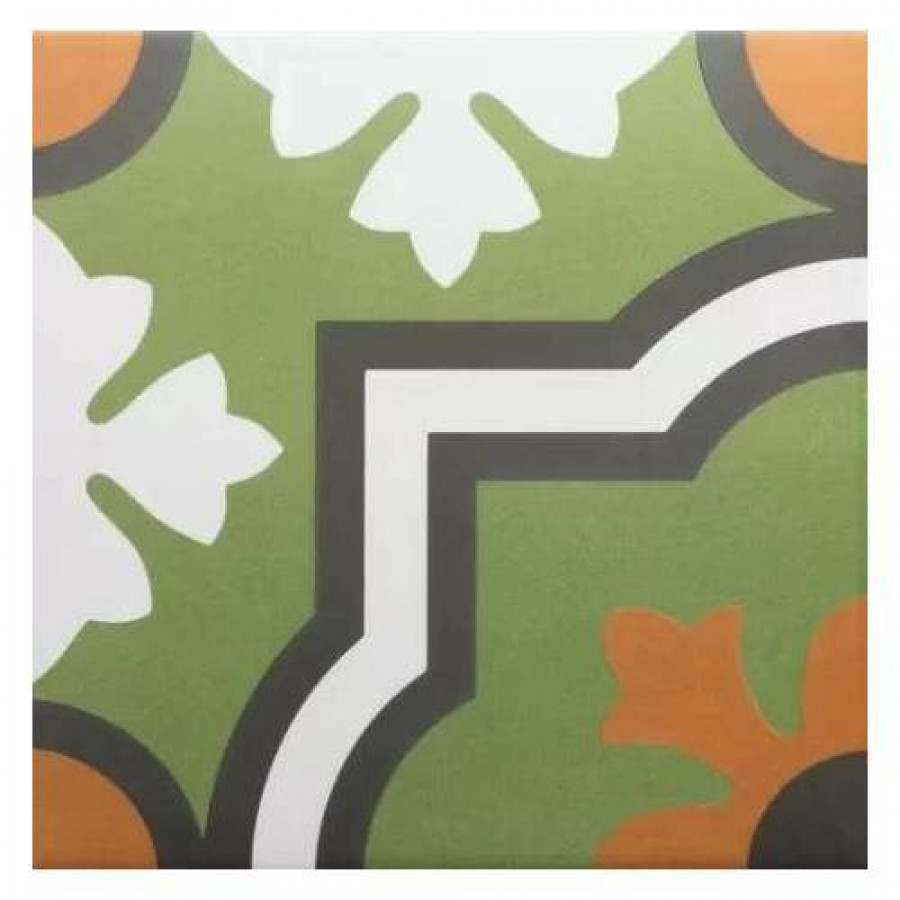 Керамогранит 20x20 9мм Rivoli 30711 Monaco Verde матовая зеленый Equipe