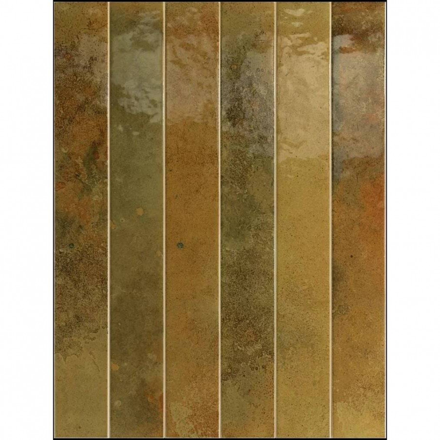 Керамическая плитка 40x5 8.3мм Bali 31553 Moss глянцевая коричневый Equipe