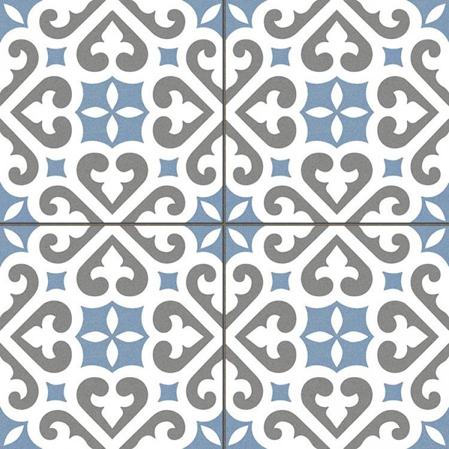 Керамогранит 45x45 8мм Stonmore Blue Pre-Cut матовая белый Etili Seramik