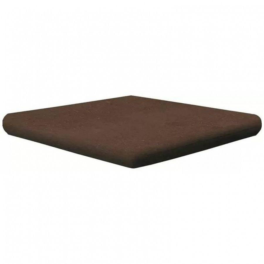 Ступень клинкерная плитка 33x33 14мм Portland Fondant ML матовая коричневый Exagres