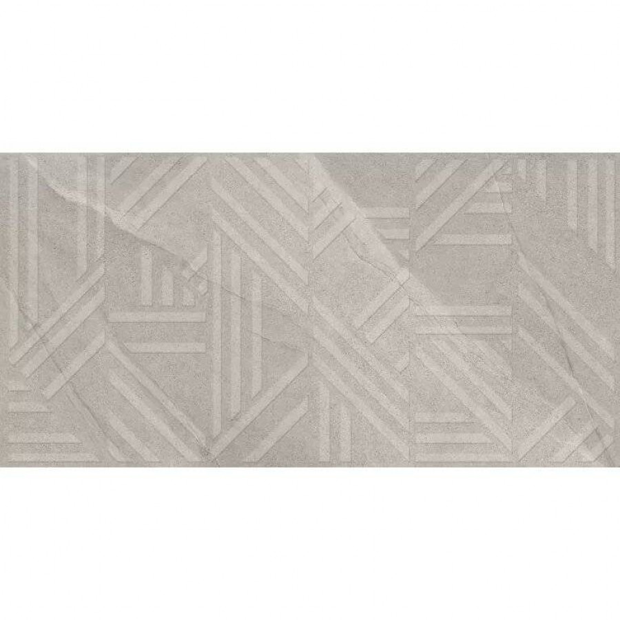 Декор 120x60 10мм Angelo 61w1218a Dark Grey Decore матовая серый Fakhar