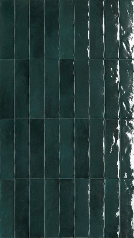 Плитка Плитка 24x6 Glim Petrolio Brillante Frmv глянцевая бирюзовый, зеленый однотонная, краска, штукатурка Fap Ceramiche Fap Ceramiche