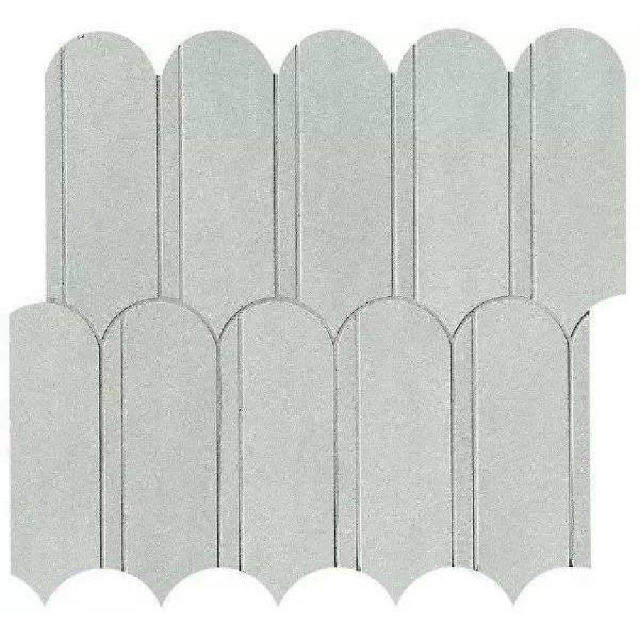 Мозаика 31x28 8.5мм Milano Mood fQKS Acquamarina & Perla Archs Mosaico матовая серый FAP Ceramiche