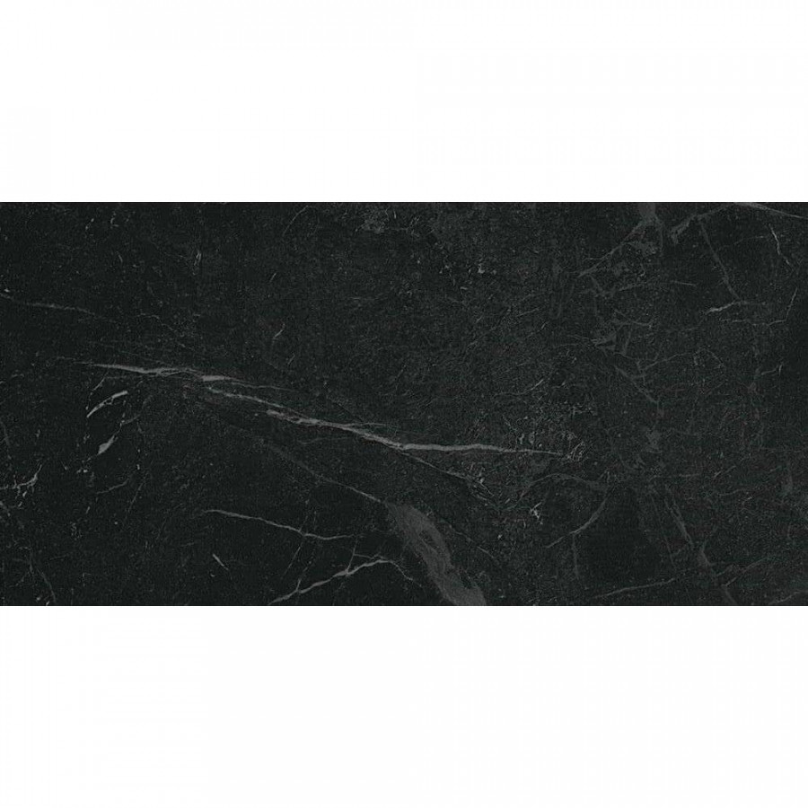 Керамогранит 150x75 10мм Roma fLQT Grafite Lux глянцевая черный FAP Ceramiche