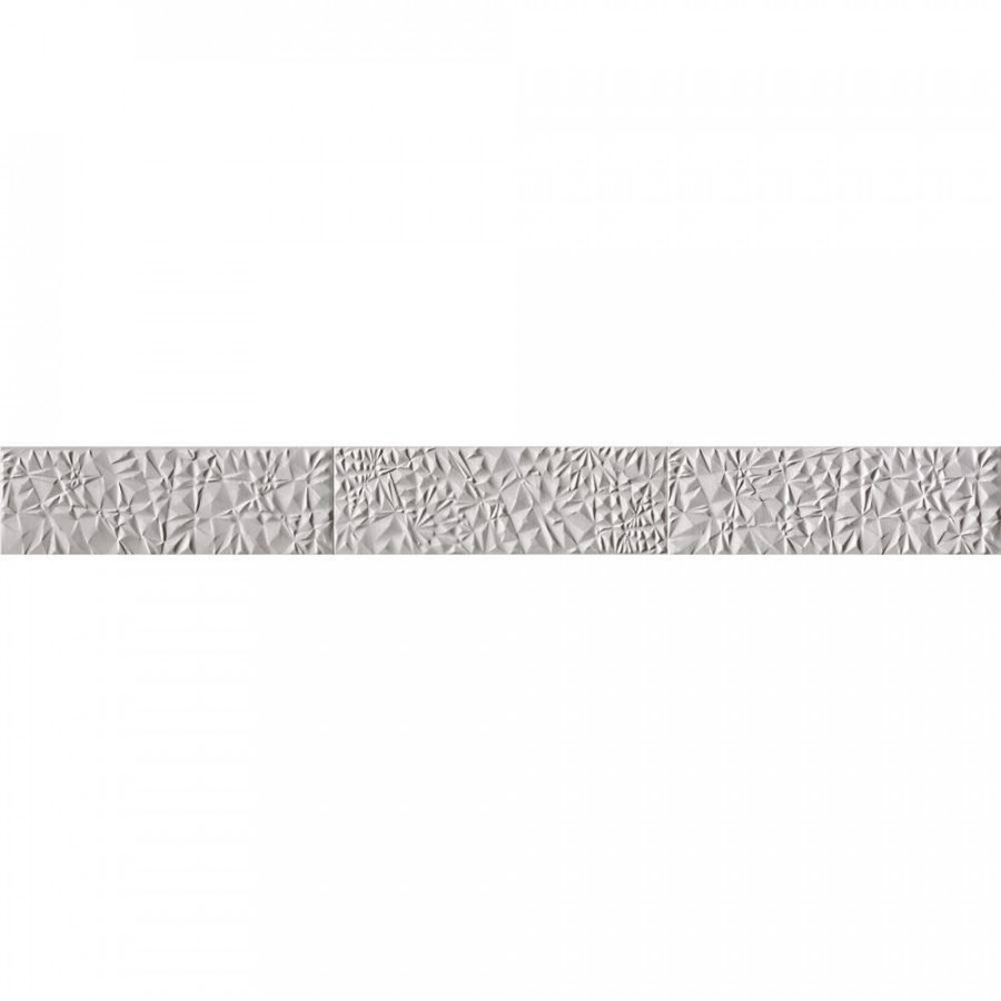 Бордюр 92x10 8.5мм Roma Classic fOA7 Prisma Listello Mix 3 глянцевая серый FAP Ceramiche