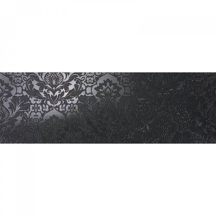Декор 92x31 8.5мм Roma Classic fOAG Damasco Nero Reale Inserto глянцевая черный FAP Ceramiche