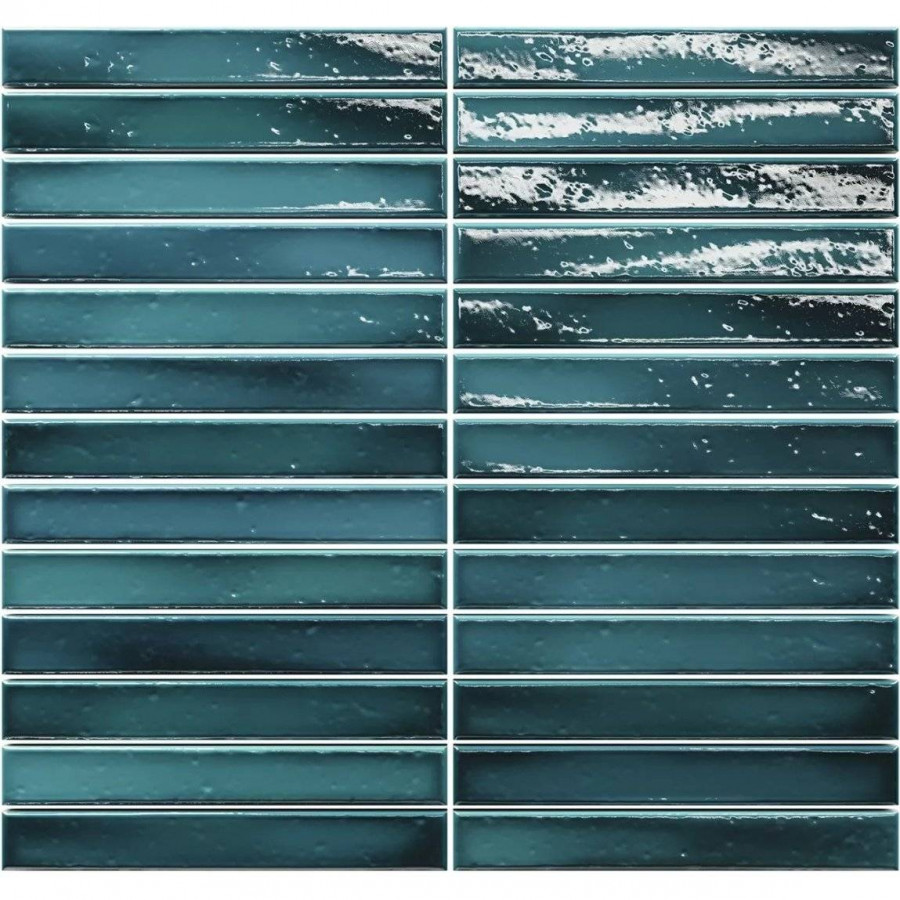 Мозаика 30x29 9мм Short Stick 8436552229347 Sapphire Crackle (2x15) глянцевая бирюзовый Amadis