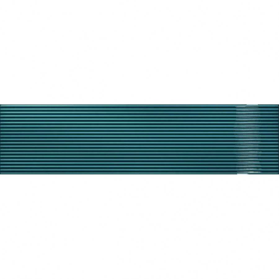Керамическая плитка 26x7 9мм Stripes 8436552229477 Zafiro Crackle глянцевая бирюзовый Amadis