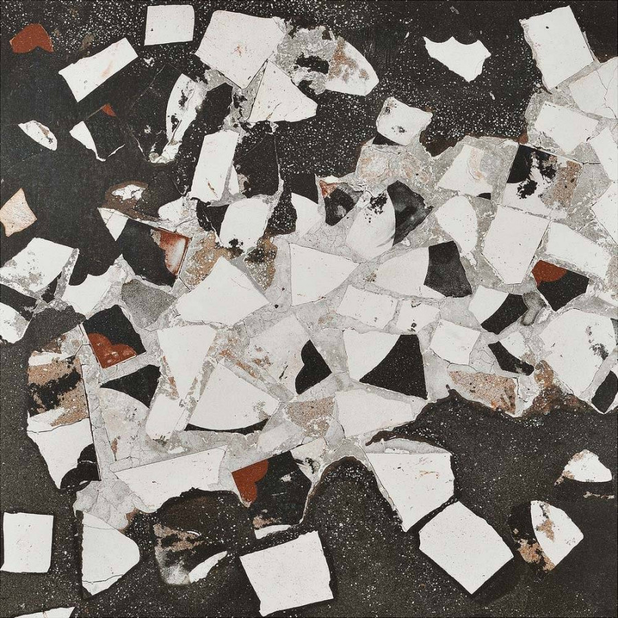 Керамогранит 90x90 10мм I Cocci IC907DR Grafite Spaccato Nat матовая черный Fioranese