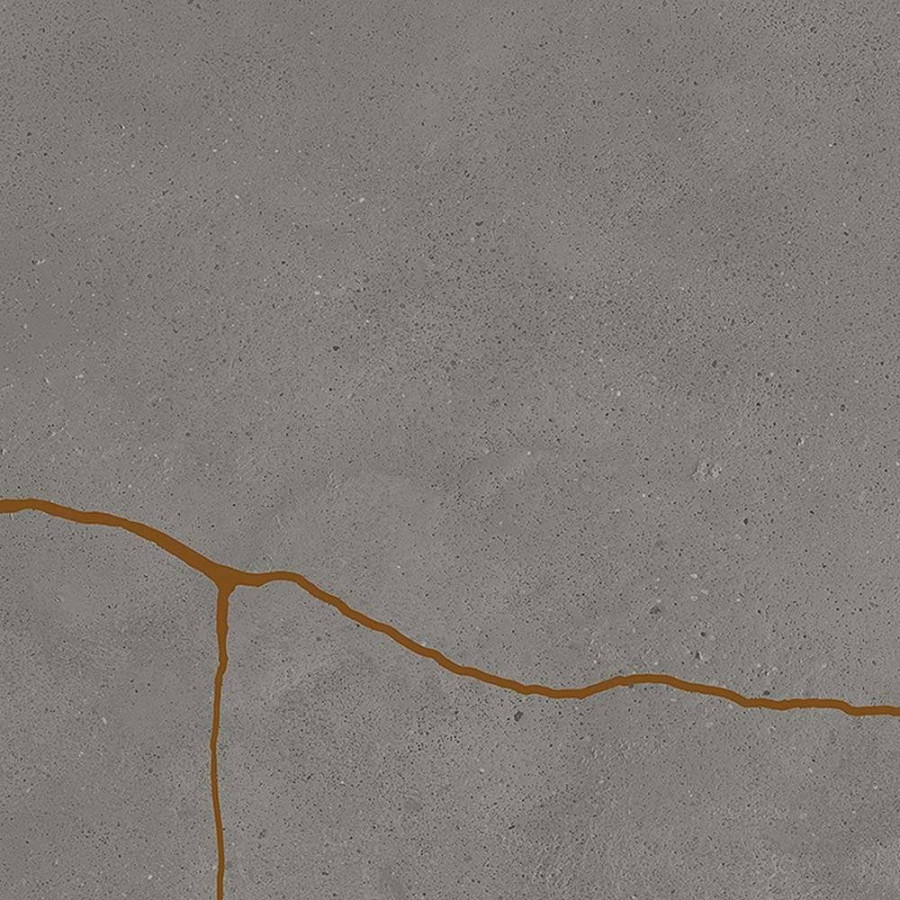 Керамогранит 60x60 10мм Kintsugi KHT607R Hibi Storm Naturale матовая серый Fioranese