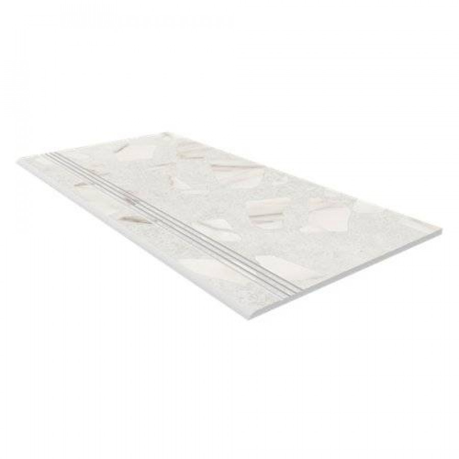 Ступень 60x30 10мм Arti 67312 Steptrade/AT01_NS/30x60x10 неполированная с насечками матовая белый Ametis by Estima