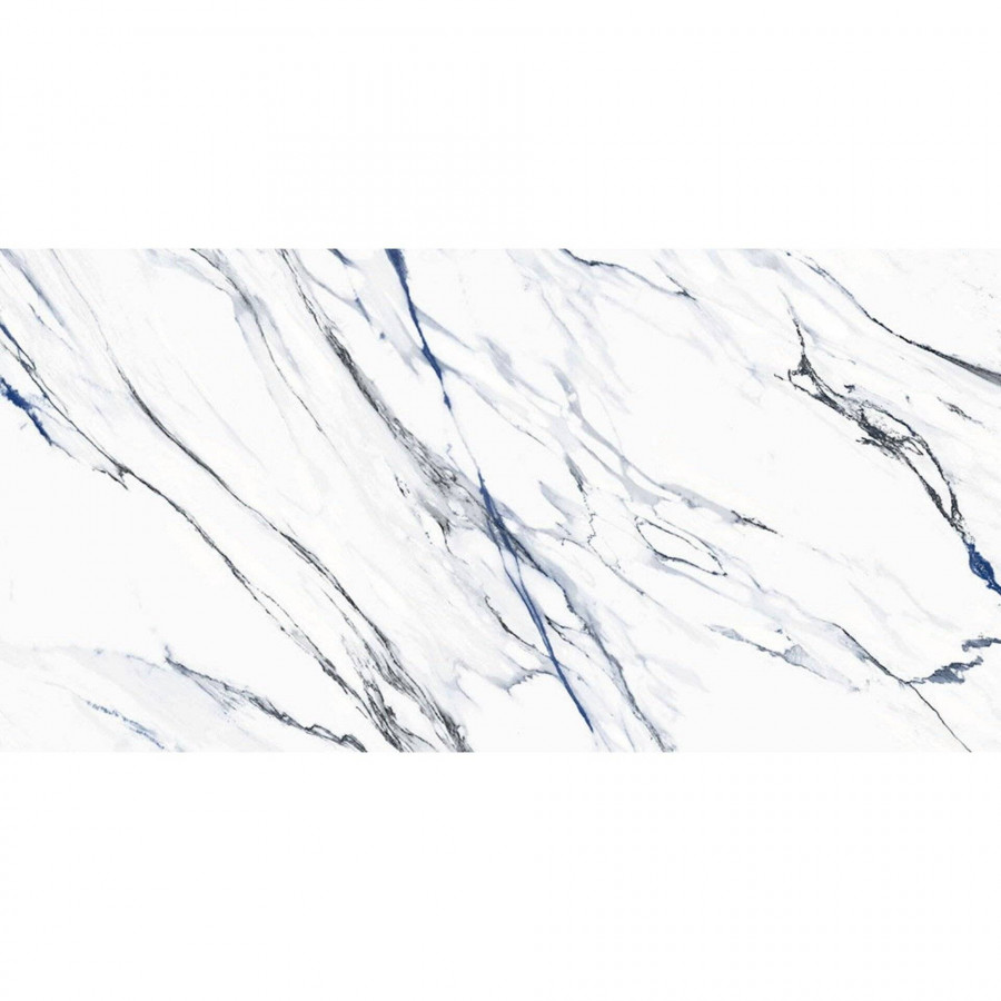 Керамогранит 150x75 11мм Oikos Blue Rect полированная белый Geotiles