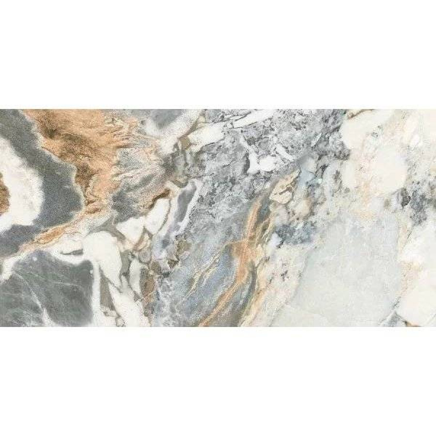 Керамогранит 120x60 10мм Margot Blue Compacglass матовая серый Geotiles