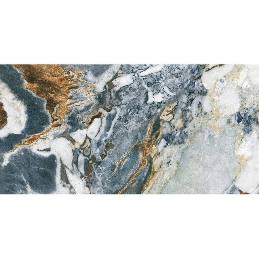 Керамогранит 120x60 7мм Greta Blue полированная синий Geotiles