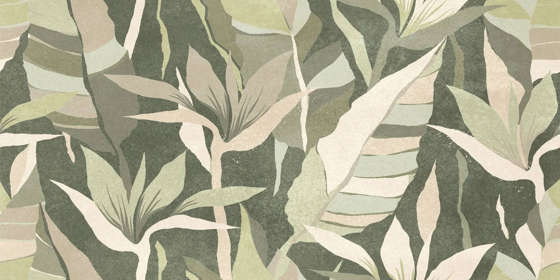 Керамическая плитка 60x30 9мм Dominica GT245VG Зеленый тропики матовая зеленый Global Tile