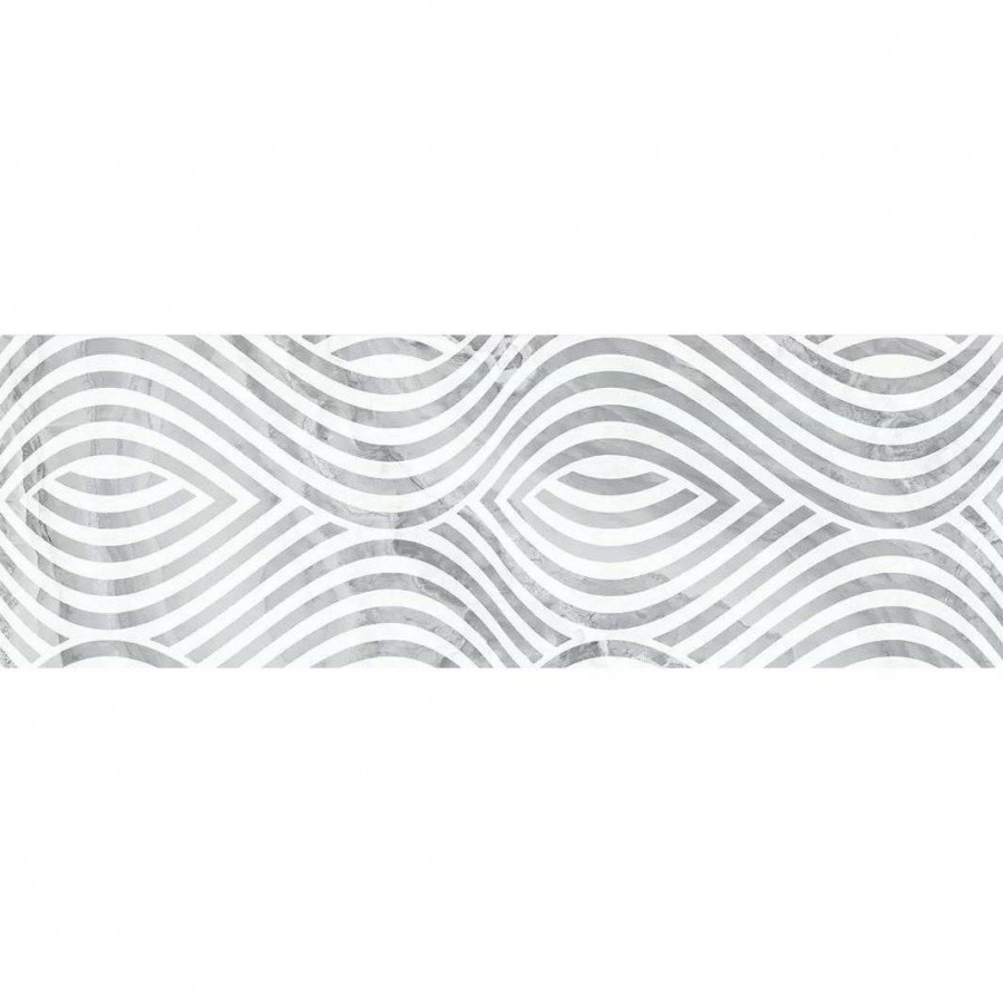 Декор 90x30 10мм Ginevra 010301002129 Grey Decor 01 глянцевая серый Gracia Ceramica