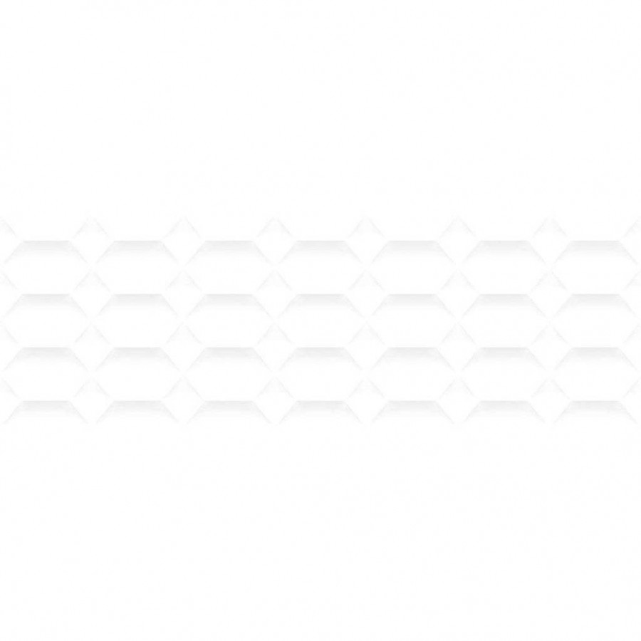 Керамическая плитка 90x30 10.3мм Satin White Hexa матовая белый Gravita