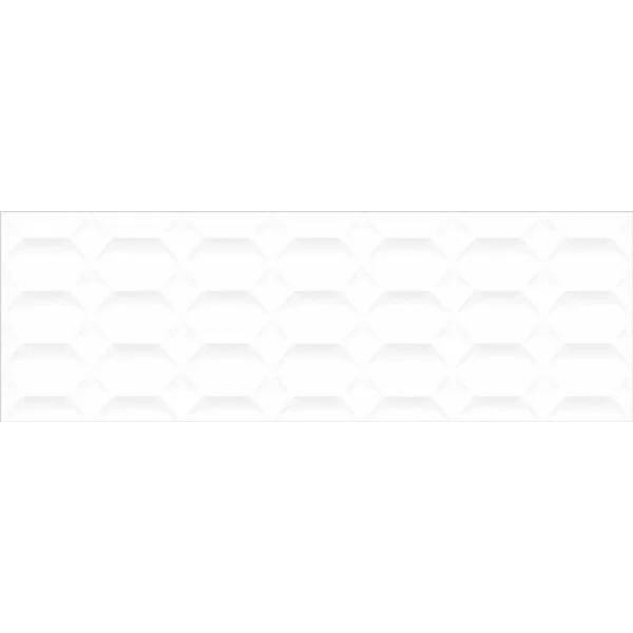 Керамическая плитка 90x30 10.3мм Polar White Hexa глянцевая белый Gravita