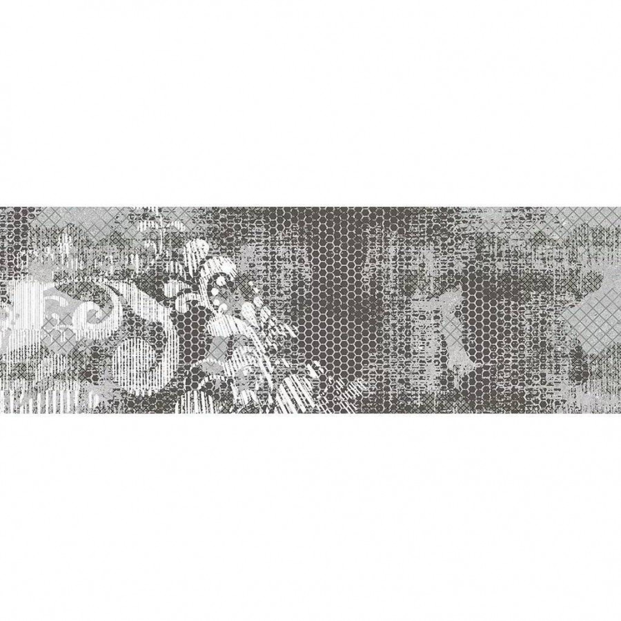 Керамическая плитка 90x30 9.4мм Starling Ash Dec 03 B сатинированная серый Gravita