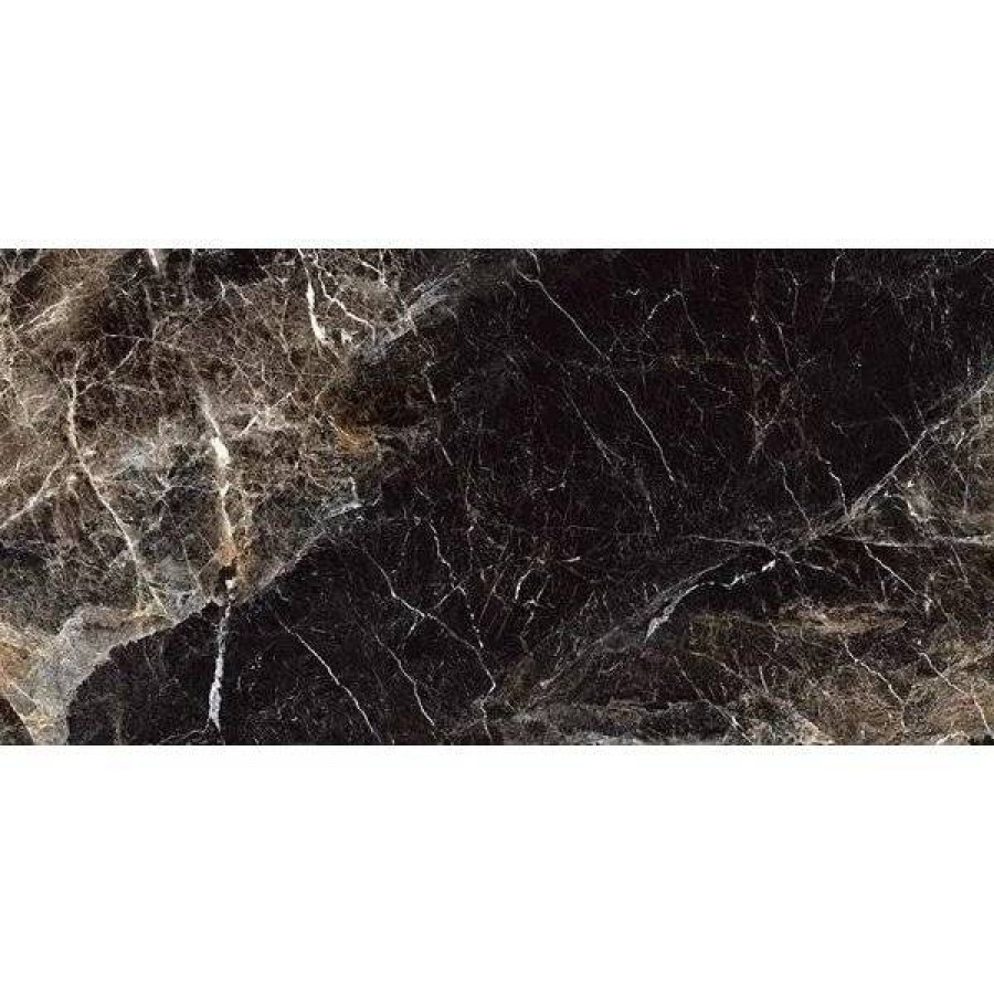 Керамогранит 160x80 9мм Regal Caffe Moka полированная черный Gravita