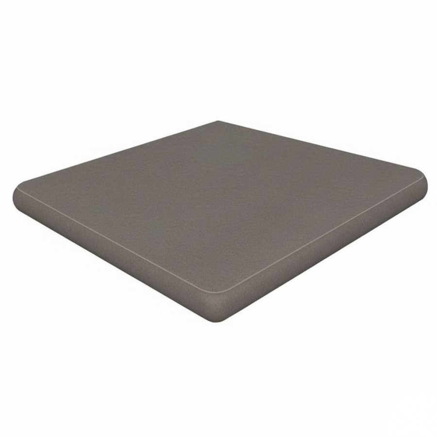 Ступень клинкерная плитка 33x33 18мм Capri 905099 Carbon Esquina Redondo матовая коричневый Gres de Aragon