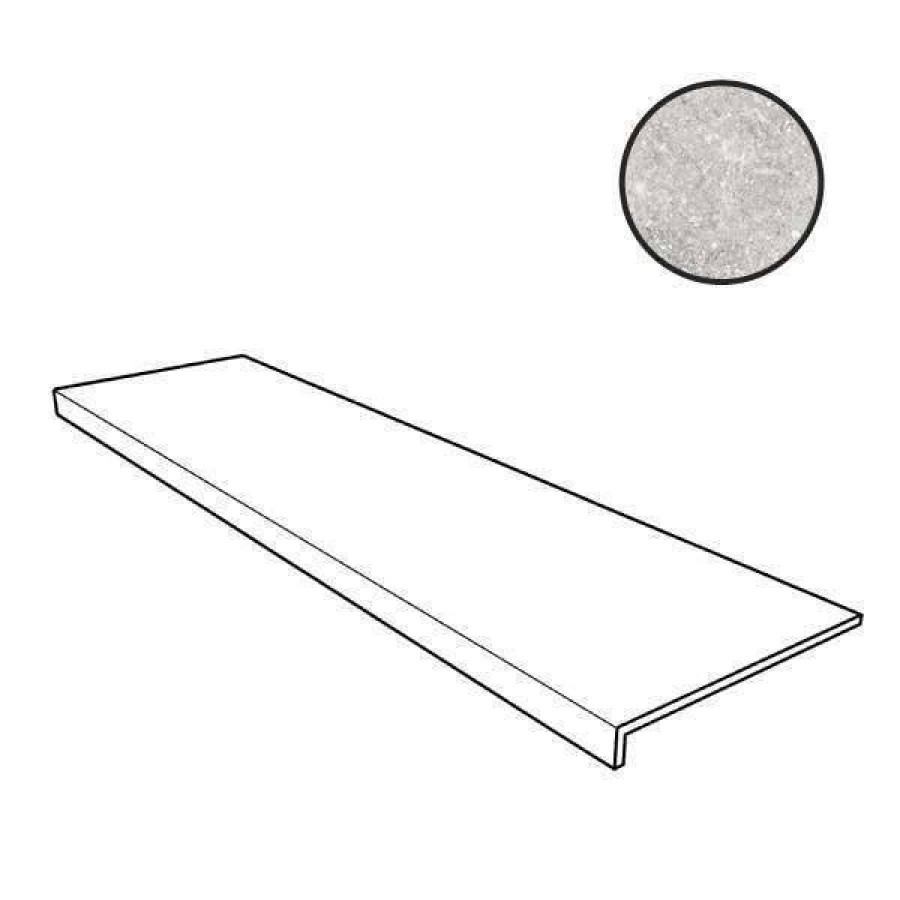 Ступень клинкерная плитка 150x33 14мм Petra Gris Anti-Slip матовая серый Gres de Aragon