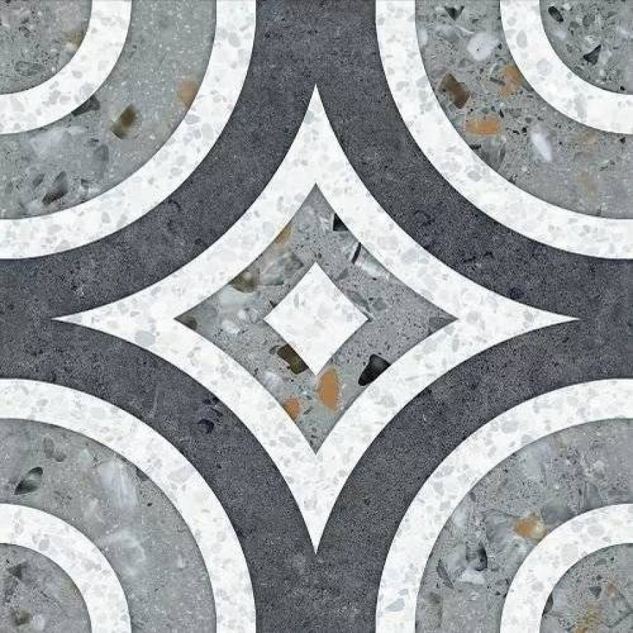 Керамогранит 40x40 12мм Artstone Infinia Collection Rock Florida Chrome Matt матовая серый Gresant