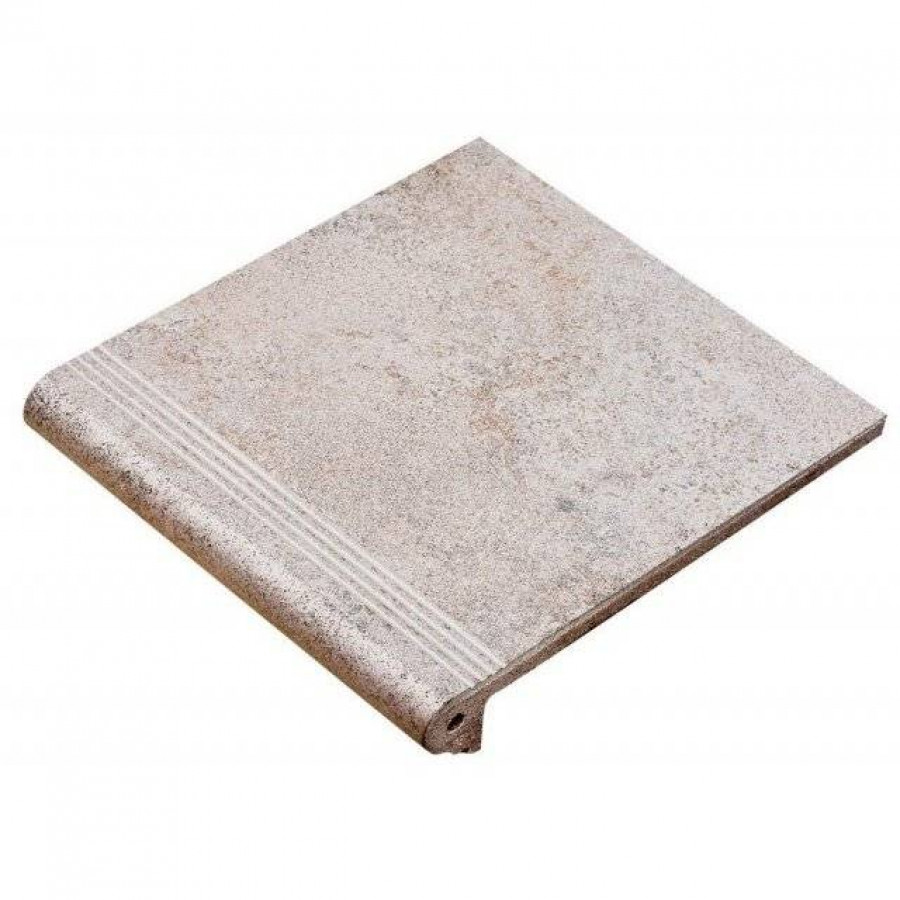 Ступень клинкерная плитка 33x31 10мм Fuji Peldano Florentino Asper матовая серый Gresmanc