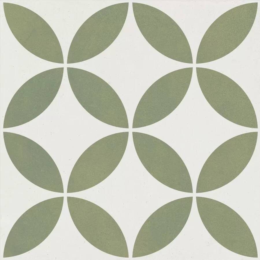 Керамогранит 22x22 9мм Mayari Green Petals Lt матовая зеленый Harmony