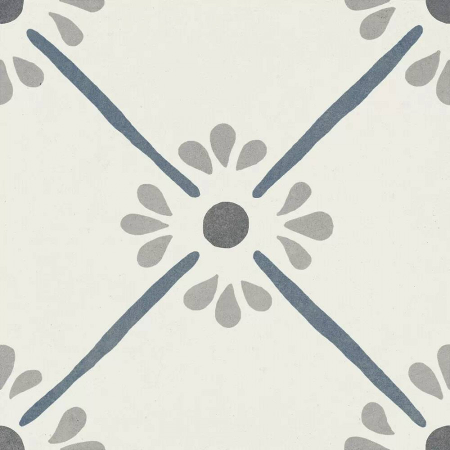 Керамогранит 22x22 9мм Provenza Blue Flower матовая серый Harmony