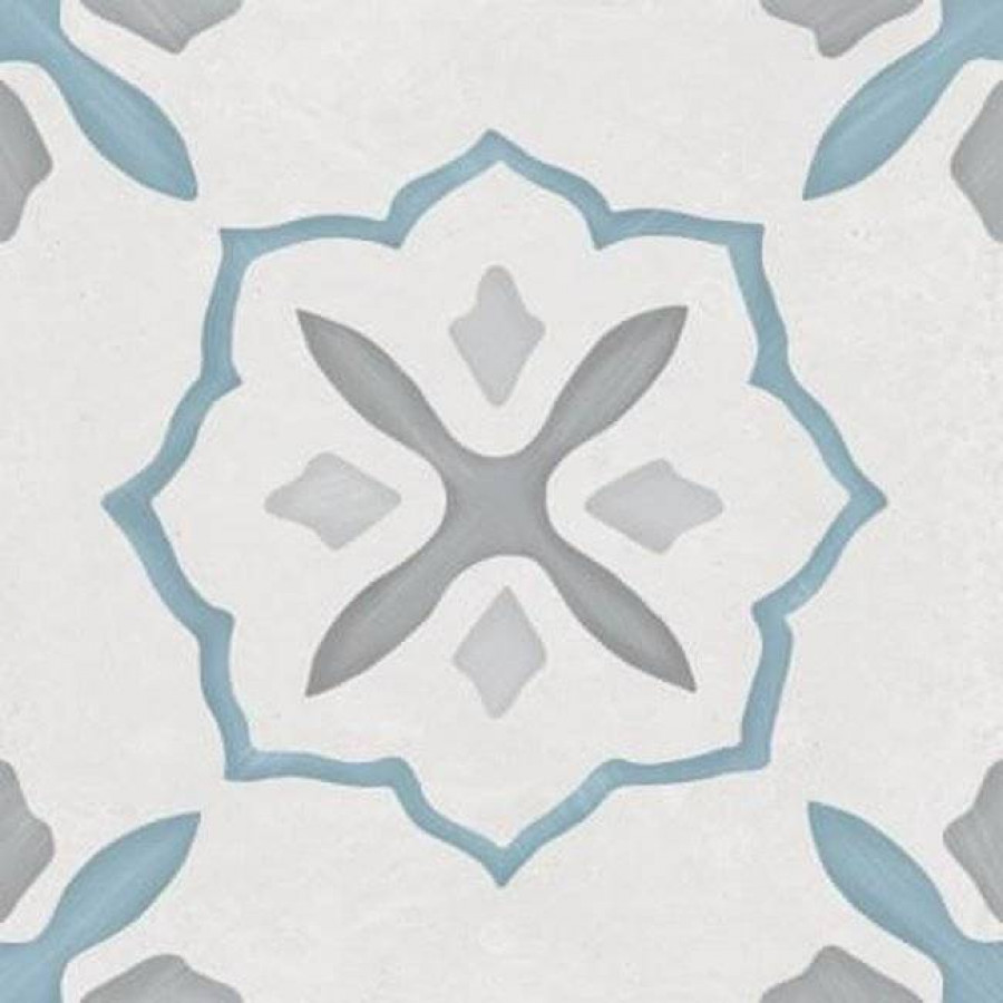 Керамогранит 22x22 9мм Sirocco Blue Cross R10 матовая серый Harmony