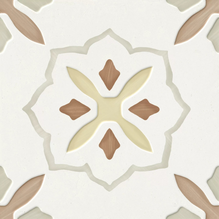 Керамогранит 22x22 9мм Llevant 40461 Clay Cross LT матовая белый Harmony