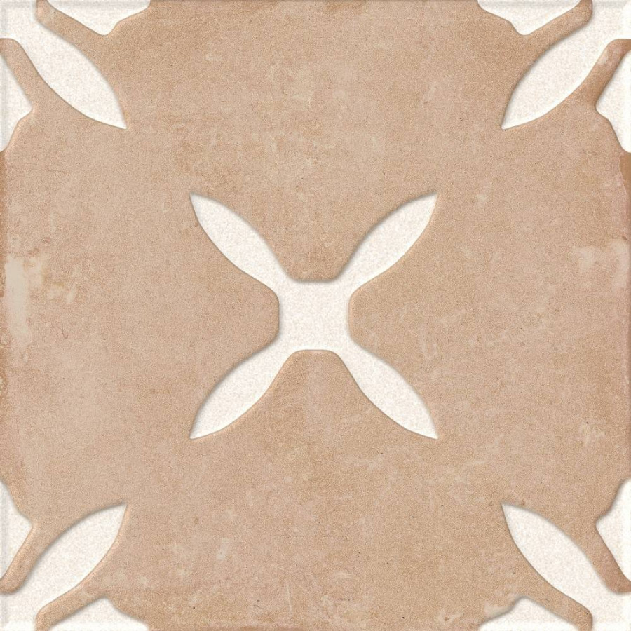 Керамогранит 22x22 9мм Pangea 40802 Clay Flower LT глянцевая бежевый Harmony