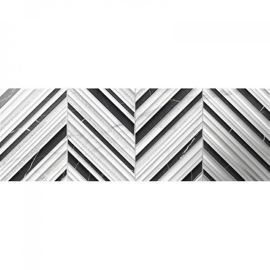 Декор 120x40 12мм Selecta Carrara Decor Imperial Rect. глянцевая белый Ibero