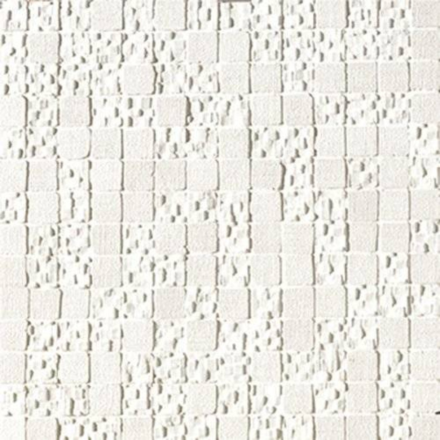 Мозаика 30x30 8.5мм Couture Plume Mos. Mix A Spacco матовая белый Impronta