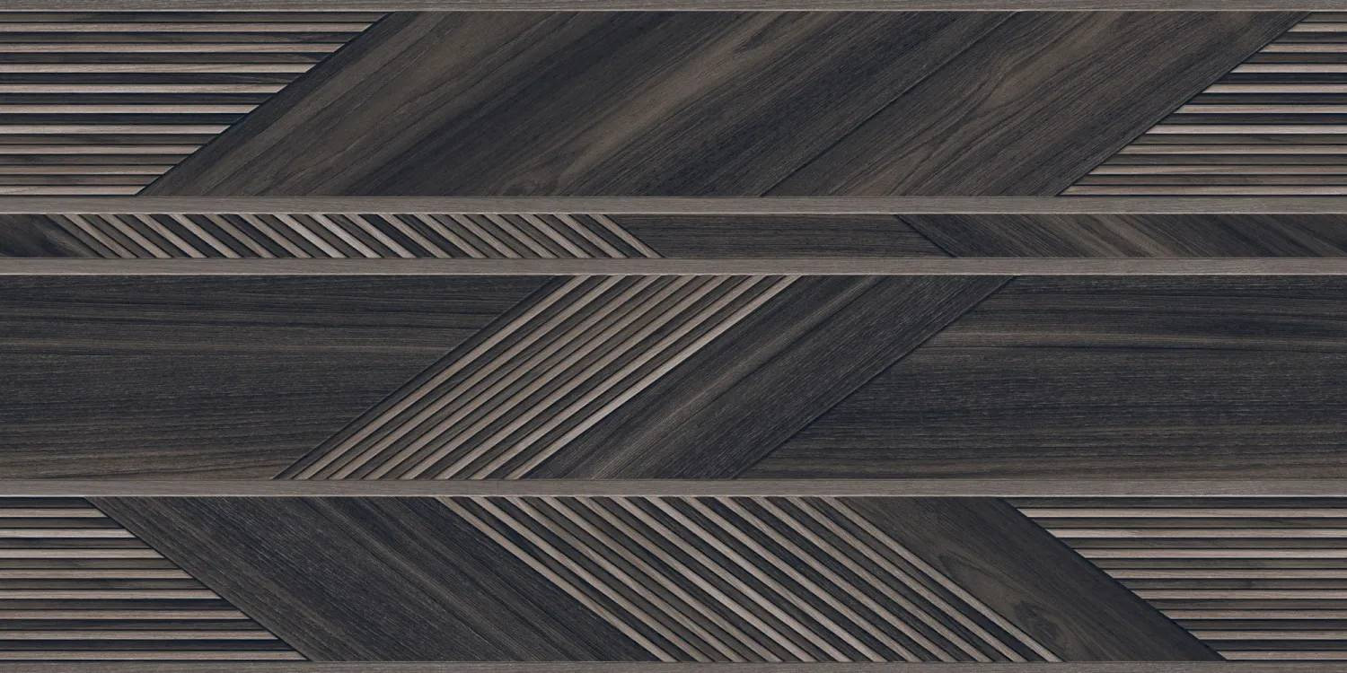 Керамогранит 120x60 8.5мм Hazzel Wood Black Matt матовая черный Infinity Ceramica